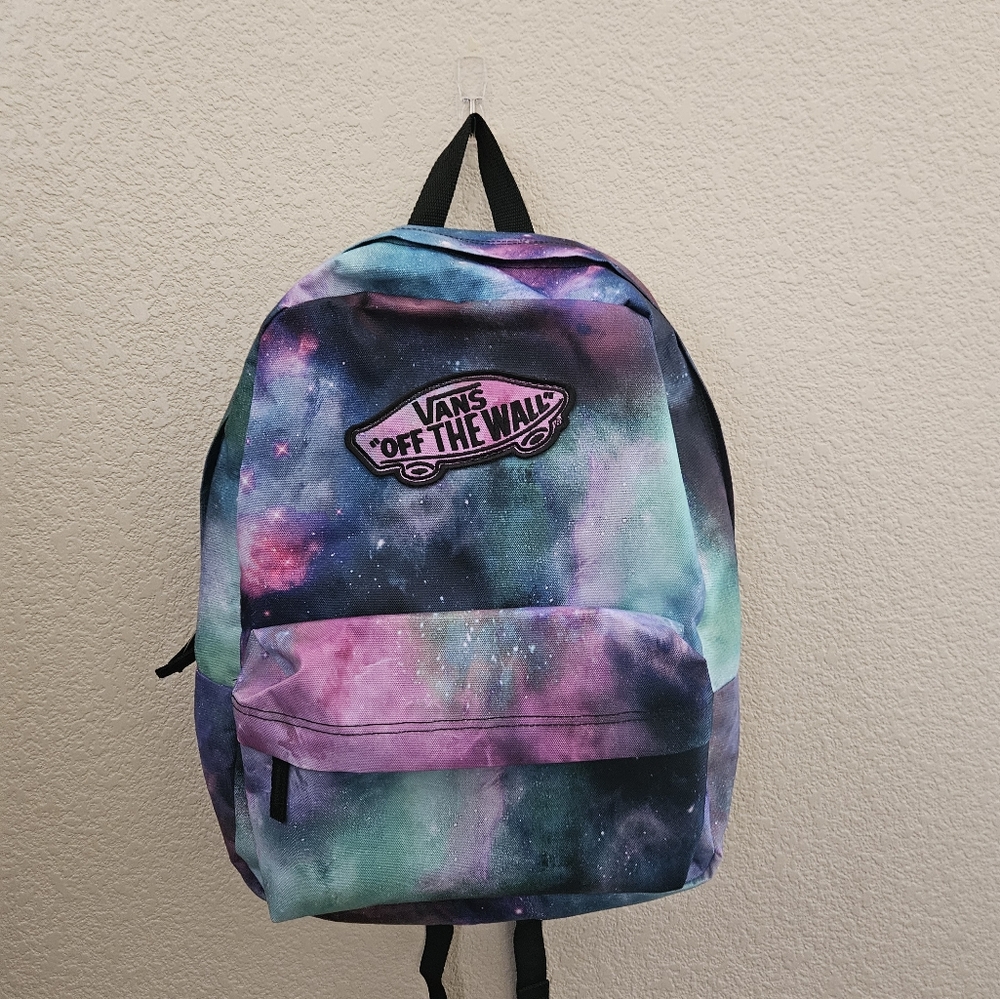 VANS Off The Wall Lightweight Galaxy and Stars Outer Space Print Backpack
